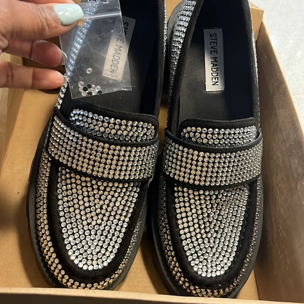 Steve Madden Rhinestone Loafers - Picture 6 of 6